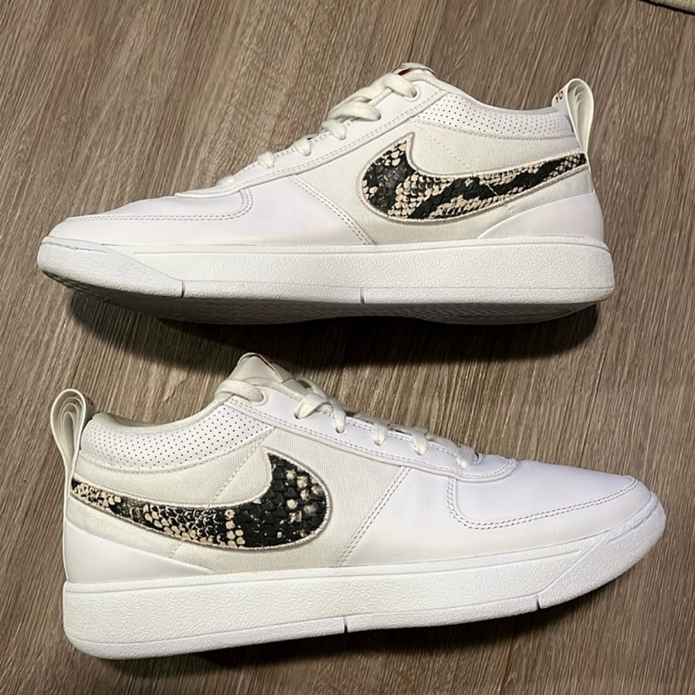 Nike White Book 1. Signature Shoe 
With Snakeskin Swoosh